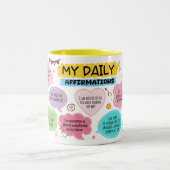 日々の肯定マグカップ ツートーンマグカップ (中央)