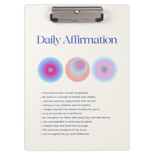 日々の肯定表明 クリップボード (正面)