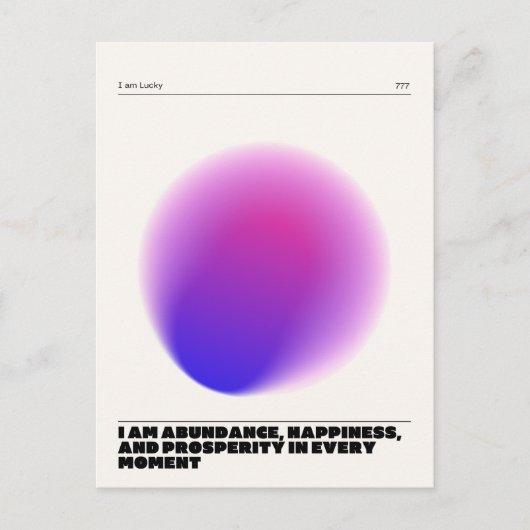 日々の肯定表明 ポストカード (正面)