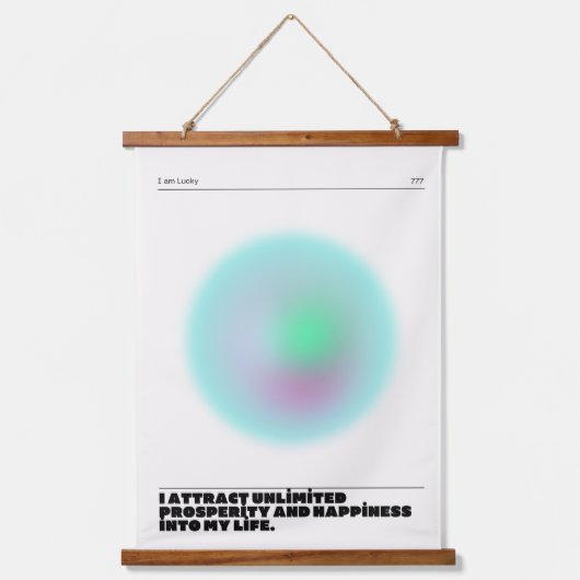 日々の肯定表明 吊り下げ型タペストリー (正面)