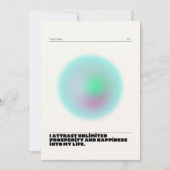 日々の肯定表明 招待状 (正面)