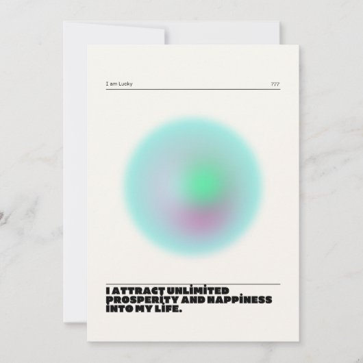 日々の肯定表明 招待状 (正面)