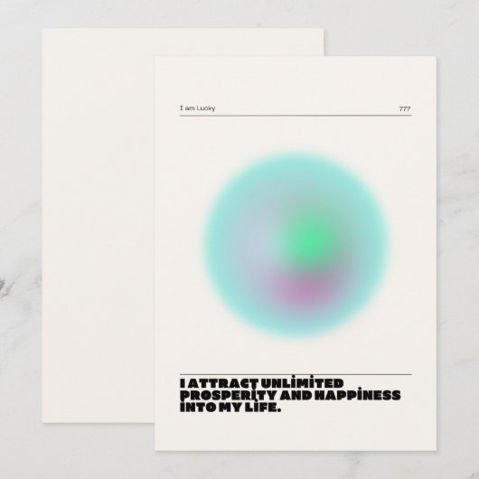 日々の肯定表明 招待状 (正面/裏面)