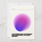 日々の肯定表明 招待状 (正面)