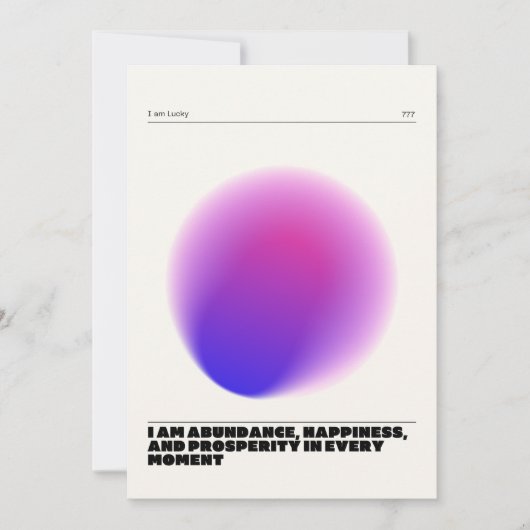 日々の肯定表明 招待状 (正面)