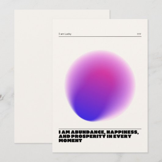 日々の肯定表明 招待状 (正面/裏面)