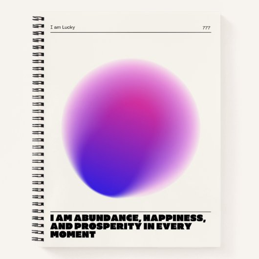 日々の肯定表明 – 豊富 ノートブック (正面)