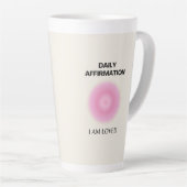 日々の肯定、前向き肯定、スピリチュアル カフェラテマグ (右アングル)