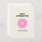 日々の肯定、前向き肯定、スピリチュアル シーズンポストカード (正面/裏面)