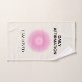 日々の肯定、前向き肯定、スピリチュアル バスタオルセット (ハンドタオル)