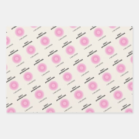 日々の肯定、前向き肯定、スピリチュアル ラッピングペーパーシート (正面)