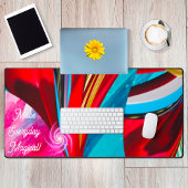 日々の魔法のモチベーションを液化抽象芸術 デスクマット