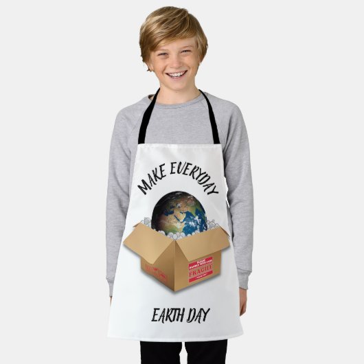 日々を作る エプロン (着用した状態)