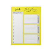 日々イエローミニマルプランナーをリストする ノートパッド (回転)