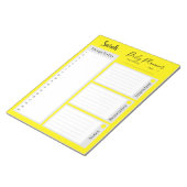 日々イエローミニマルプランナーをリストする ノートパッド (アングル)