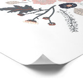 日々インスパイアピンクの植物花を咲かせる ポスター (角)