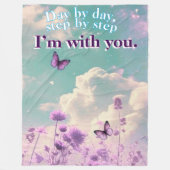 日々一歩ずつ ミディアム フリースブランケット (正面)