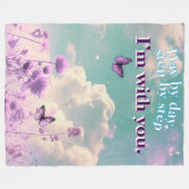 日々一歩ずつ ミディアム フリースブランケット (正面(横))