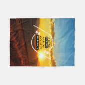 日々少しの進歩が大きな成果を上げる フリースブランケット (正面(横))