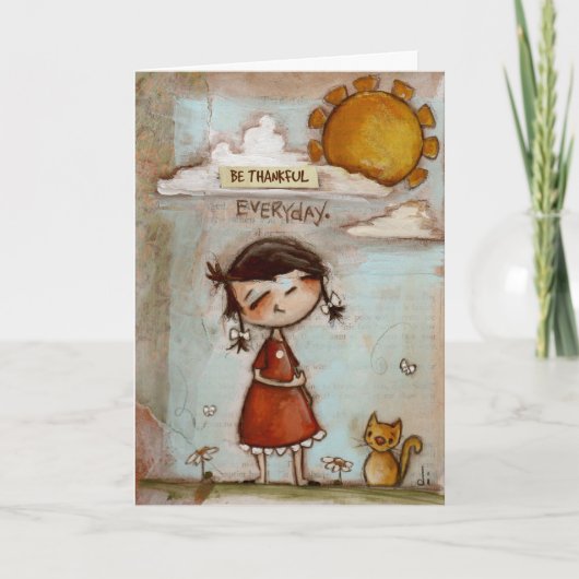日々感謝する – グリーティングカード シーズンカード (正面)
