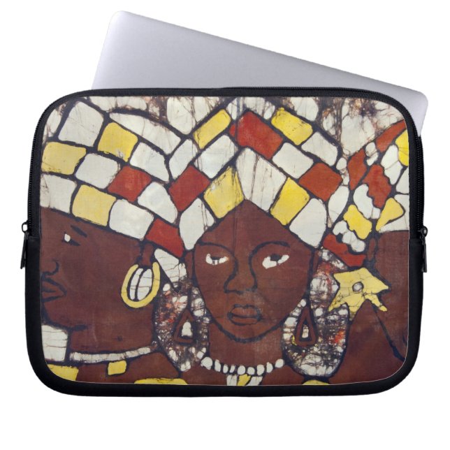 日々色彩の鮮やかを描いた手織物 ラップトップスリーブ (正面)