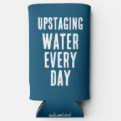 日おもしろい々の水の更新 – 青と白 スリム缶クーラー (正面)