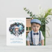 日おもしろいのまわりに初の旅 – 男の子の1誕生 招待状 (スタンド正面)