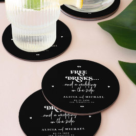 日おもしろい付モダンを保存した無料のドリンク結婚式 ペーパーコースター