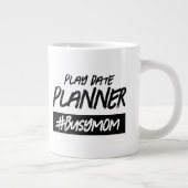 日おもしろい付遊プランナーハッシュタグ忙しMom ジャンボコーヒーマグカップ (右)