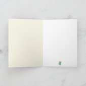 日おもしろい照と元気を送る老婦人 カード (内部)