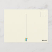 日おもしろい照と元気を送る老婦人 ポストカード (裏面)