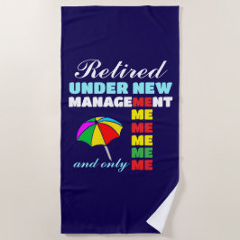 日おもしろい照の下での退職 ビーチタオル