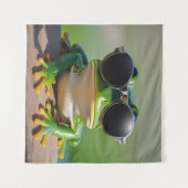 日おもしろい眼鏡付きカエル タペストリー (正面(横))