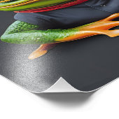 日おもしろい眼鏡付きカエル フォトプリント            (角)