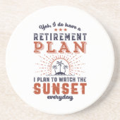 日おもしろい退職した没を見守る退職計画 コースター (正面)