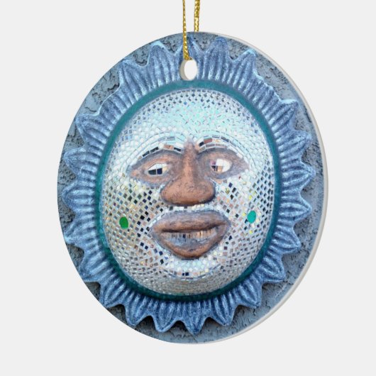 日おもしろい顔オーナメント セラミックオーナメント (左)