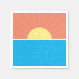 日おもしろい鮫 スタンダードカクテルナプキン