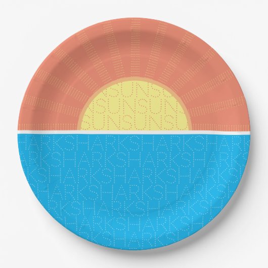 日おもしろい鮫 ペーパープレート (正面)