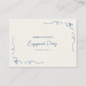 日お洒落フランスの夜アイディア婚約パーティ エンクロージャーカード (裏面)