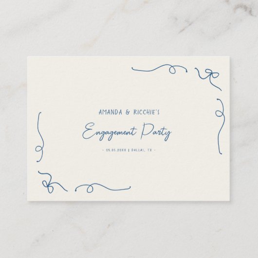 日お洒落フランスの夜アイディア婚約パーティ エンクロージャーカード (裏面)