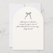 日お洒落付を保存して手描き結婚式 招待状 (裏面)