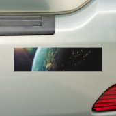 日からの夜への宇宙からのアメリカ バンパーステッカー (車上)