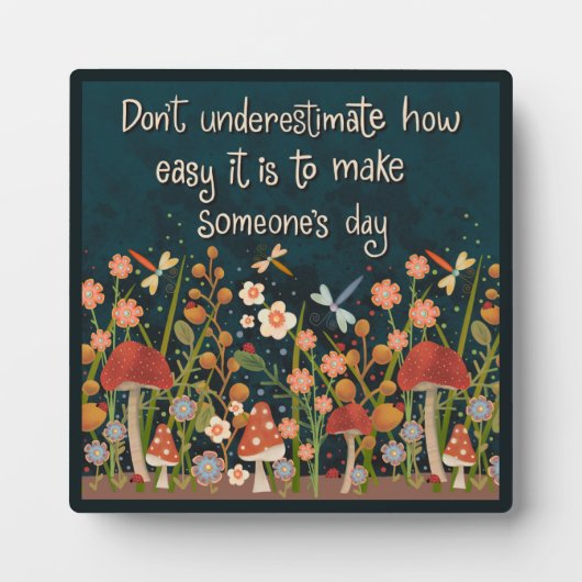 日かわいらし感動的引用文 フォトプラーク (正面)