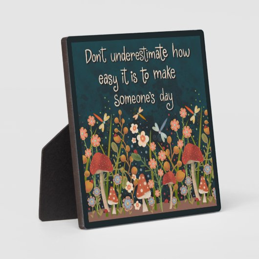 日かわいらし感動的引用文 フォトプラーク (正面)