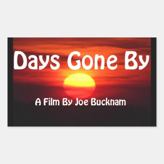 日がステッカーで消えた 長方形シール (正面)