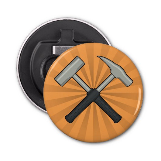 日が差すことが付いている交差させた地質学のハンマー 栓抜き (正面)