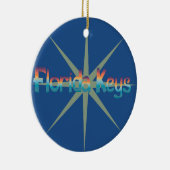 日が差すこととの日没色のフロリダの鍵 セラミックオーナメント (右)