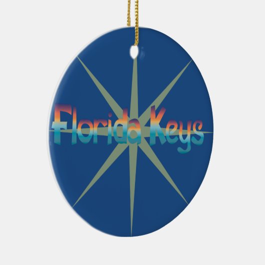 日が差すこととの日没色のフロリダの鍵 セラミックオーナメント (右)