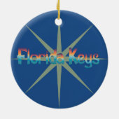 日が差すこととの日没色のフロリダの鍵 セラミックオーナメント (裏面)