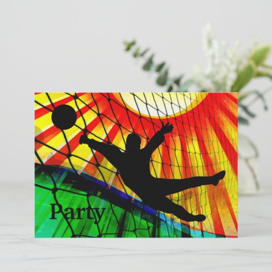 日が差すこととネットサッカーのゴアリー招待状 招待状 (スタンド正面)